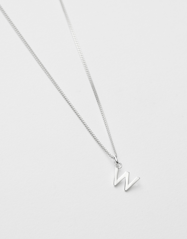 Kirstin Ash - W Outline Initial Necklace