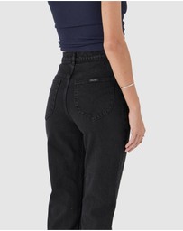 Rolla's - Loulou Straight Jean Long - Noir