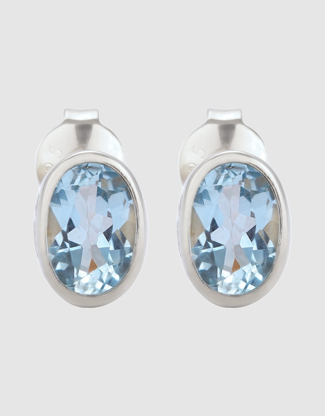 Elli Jewelry - Topaz Stud Earrings in 925 Silver
