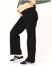 Angel Maternity - Over the Bump Relaxed Maternity Black Denim Jeans
