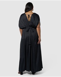 Pink Dusk by Curve Project - Aphrodite Satin Maxi Dress