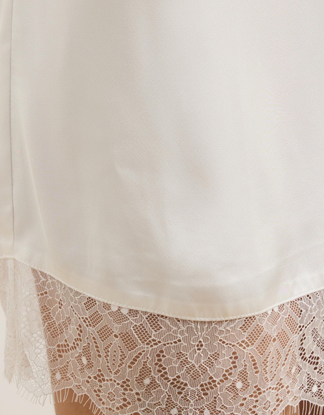Atmos&Here - Lace Satin Mini Dress