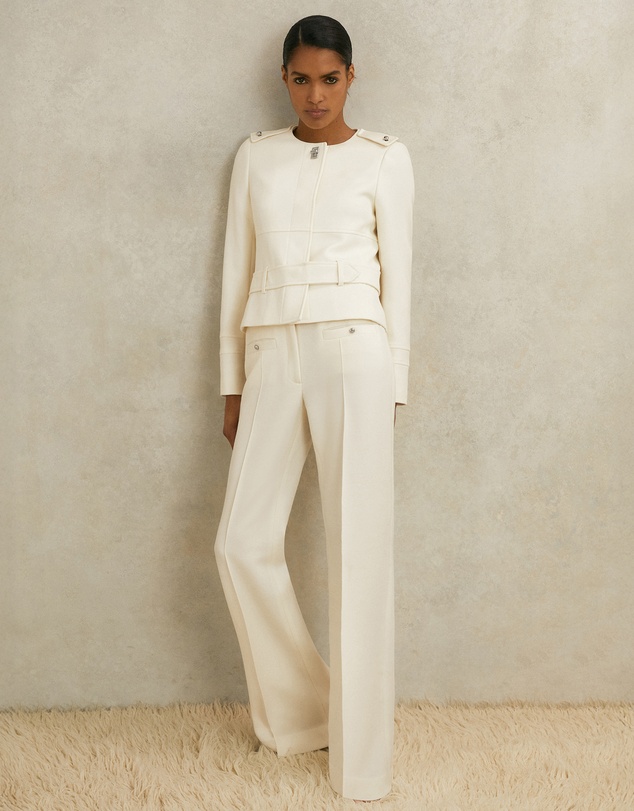REISS - ATELIER - Athena Wool Collarless Belted Jacket