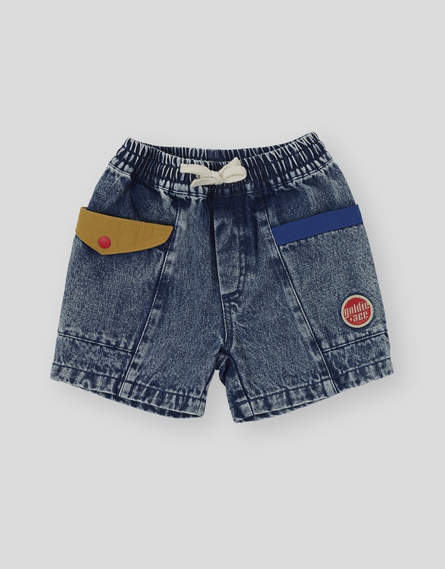 Goldie + Ace - Colour Block Vintage Denim Shorts - Babies-Kids
