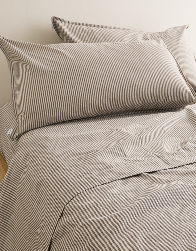 Country Road - Brae Australian Cotton Stripe Queen Fitted Sheet