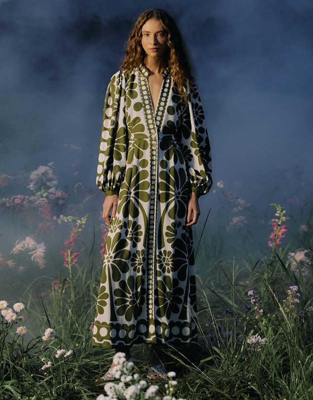 Farm Rio - Palermo Green Maxi Dress