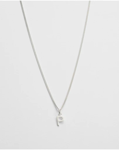 Kirstin Ash - P Outline Initial Necklace