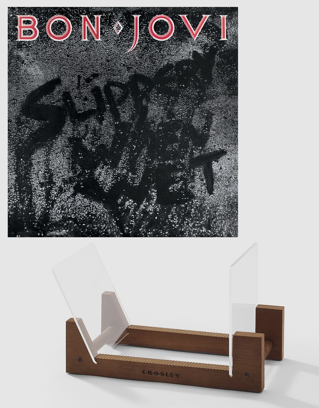 Universal Music - Bon Jovi Slippery When Wet - Vinyl Album & Crosley Record Storage Display Stand
