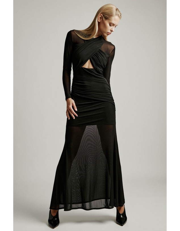 Bardot - Veria Wrap Mesh Maxi Dress