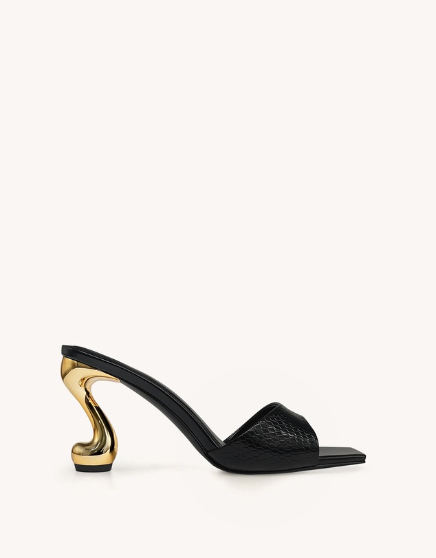JW PEI - Hannah Faux Snakeskin Heel Mules