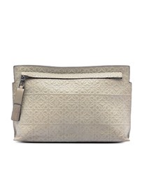 Pre-Loved by Azura Reborn - Pre-Loved Embossed Calfskin Anagram Repeat T Clutch