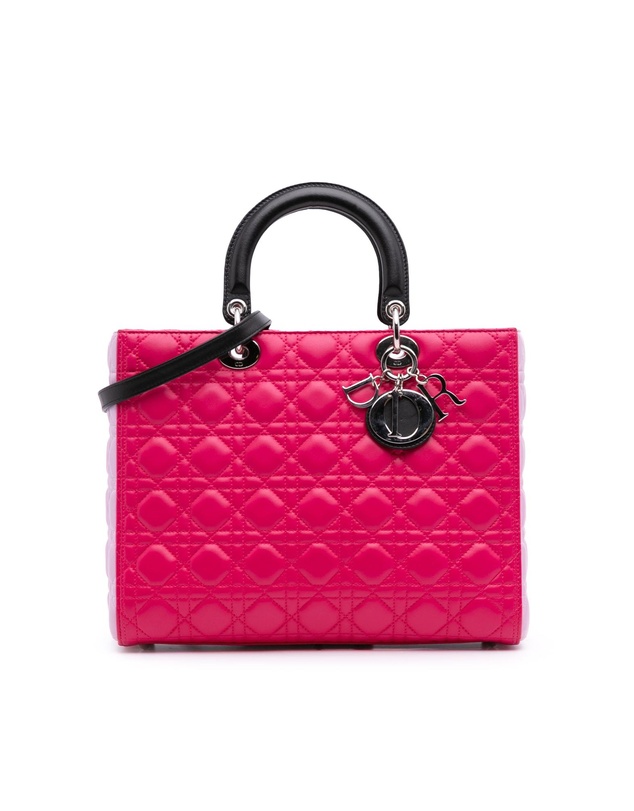 Pre-Loved by Azura Reborn - Pre-Loved Large Tricolor Lambskin Cannage Lady Dior