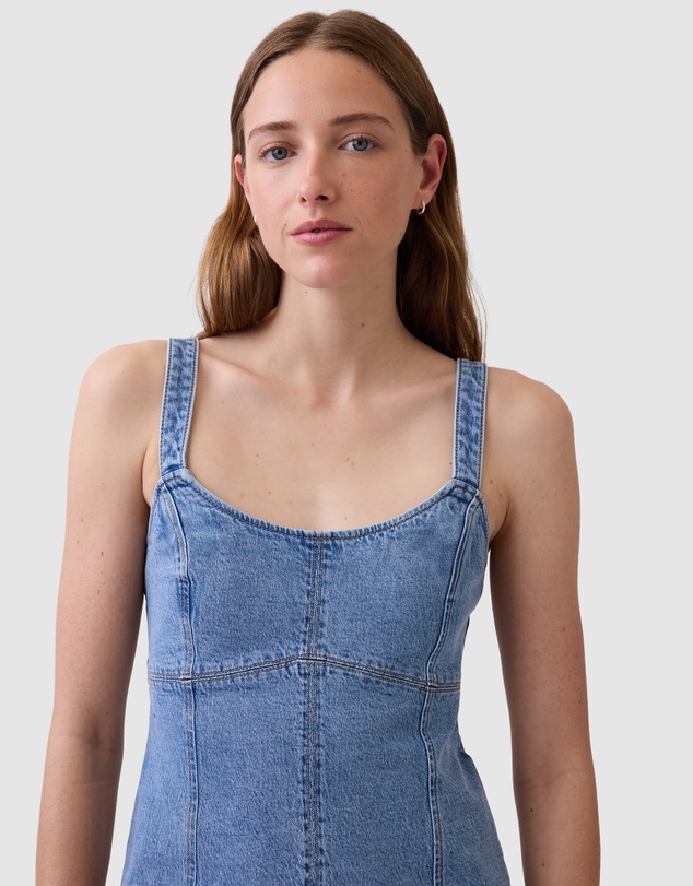 GAP - Sleeveless Paneled Denim Mini Dress