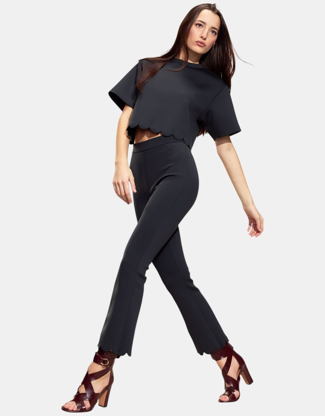 Cynthia Rowley - Scallop Bonded Cropped Pants