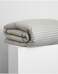 Sheet Society - Leo Washed Cotton Gingham Quilt Cover Set