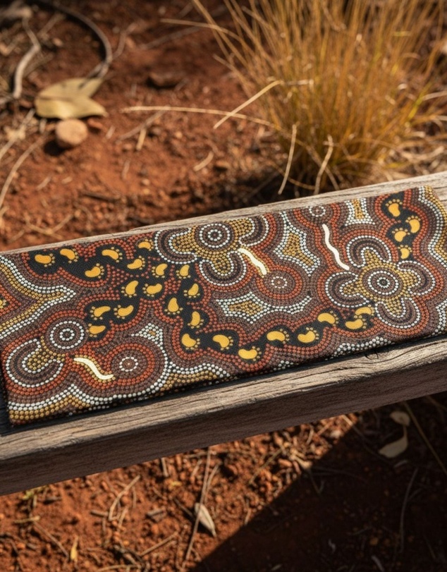 Jacaru - Jacaru 1675 Cotton Scarf Walkabout (Aboriginal design)