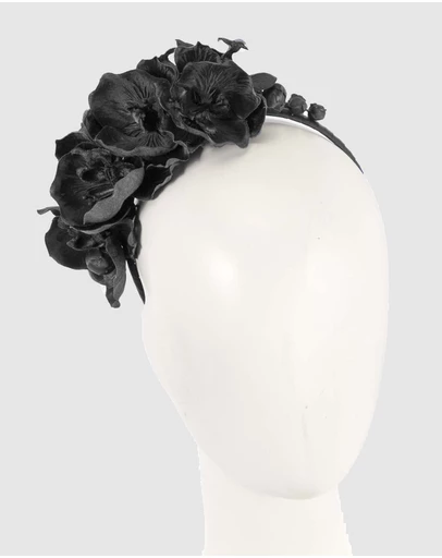 Max Alexander - Black Orchid Flower Fascinator