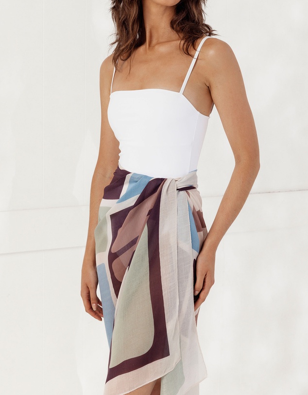 Morgan & Taylor - Aquata Beach Sarong in Blue