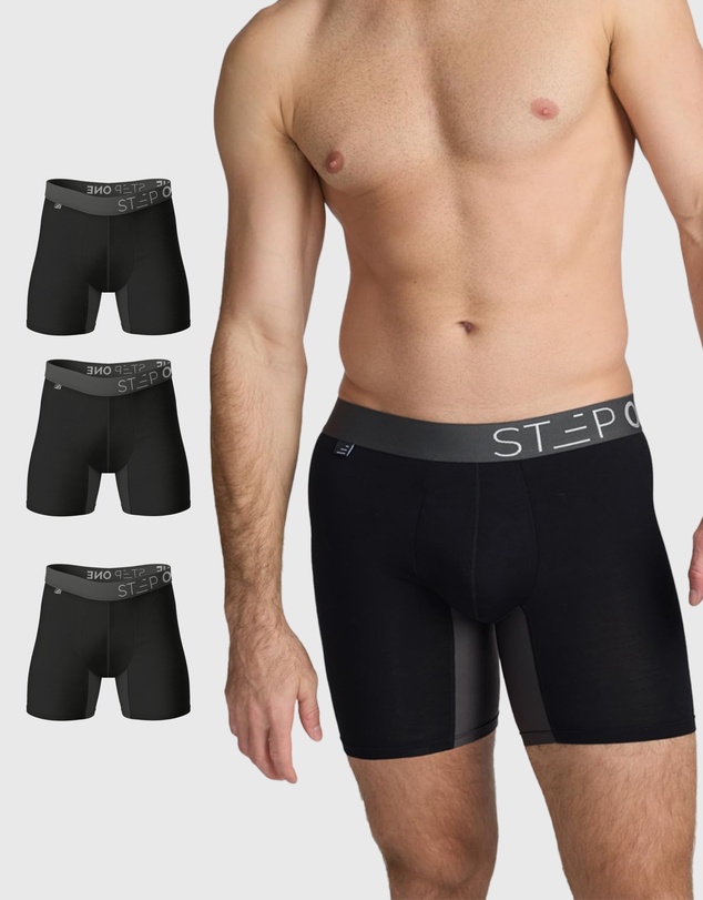 STEP ONE - Boxer Brief - Black Currants 3 Pack