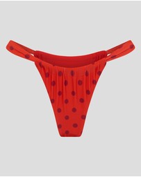 Vacay Swimwear - Rhodes Bottom Chilli Polka