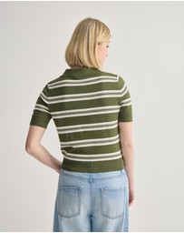Oxford - Camille Knitted Polo Striped