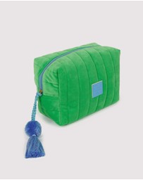 The Somewhere Co - Green Velvet Cosmetic Case