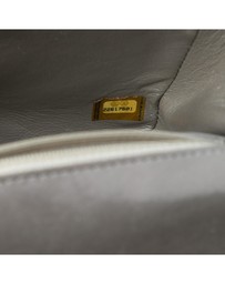 Pre-Loved by Azura Reborn - Pre-Loved Mini Square Classic Chevron Iridescent Calfskin Single Flap