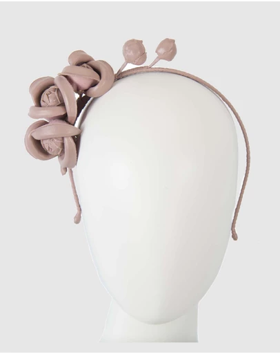 Max Alexander - Leather Flowers Headband