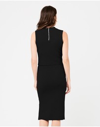Ripe Maternity - Layered Knit Nursing Dress
