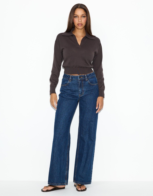 Dazie - Helen Cropped Knit Jumper