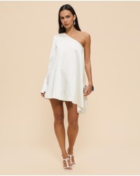 CHANCERY - Zara Long Sleeve Asymmetric Mini Dress