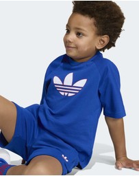adidas Originals - Trefoil Loose Shorts and Tee Set - Kids-Teens