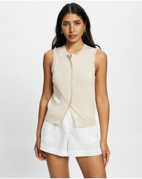 White By FTL - Kyra Button Tank