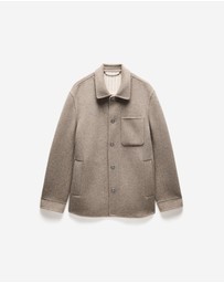 Calibre - Double Faced Wool Shirt Jacket Sepia