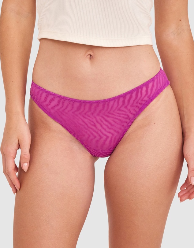 Bras N Things - Kitty Brazilian Knicker-Purple