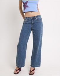 Insight - Razor Rhinestone Straight Denim Jeans