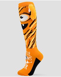 Crazy Skates - Crazy Socks Monster Orange Knee-High Socks