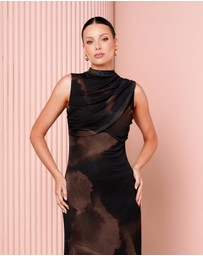 Azzurielle - Isolte Wrap Front Maxi Dress