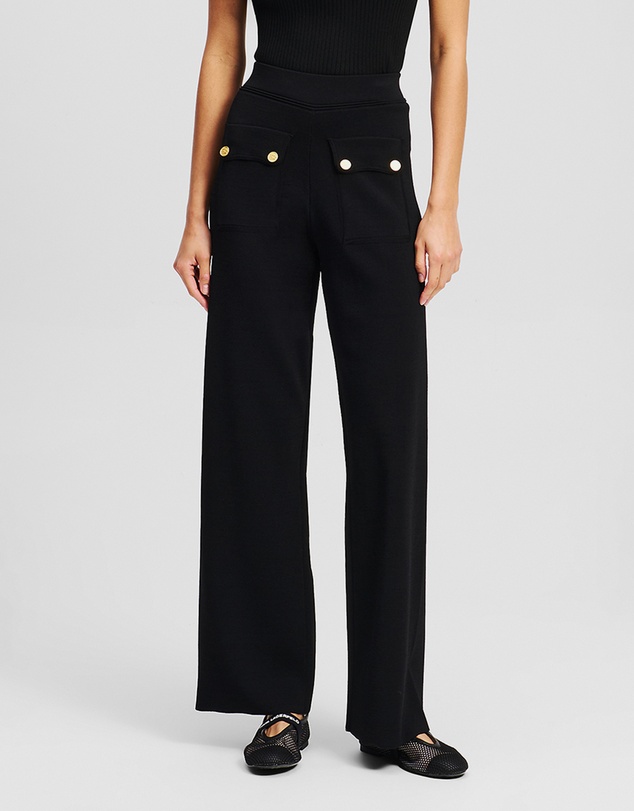 Karl Lagerfeld - Button-Detail Knit Pants