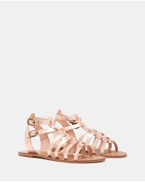 Just Because - Urdu Leather Flat Sandals