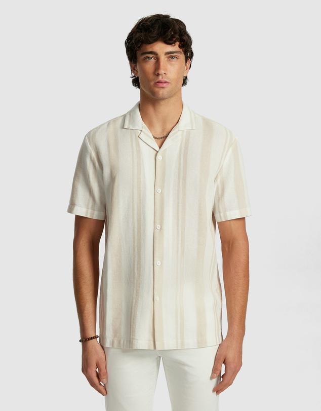 yd. - Aruba Stripe Cotton Shirt