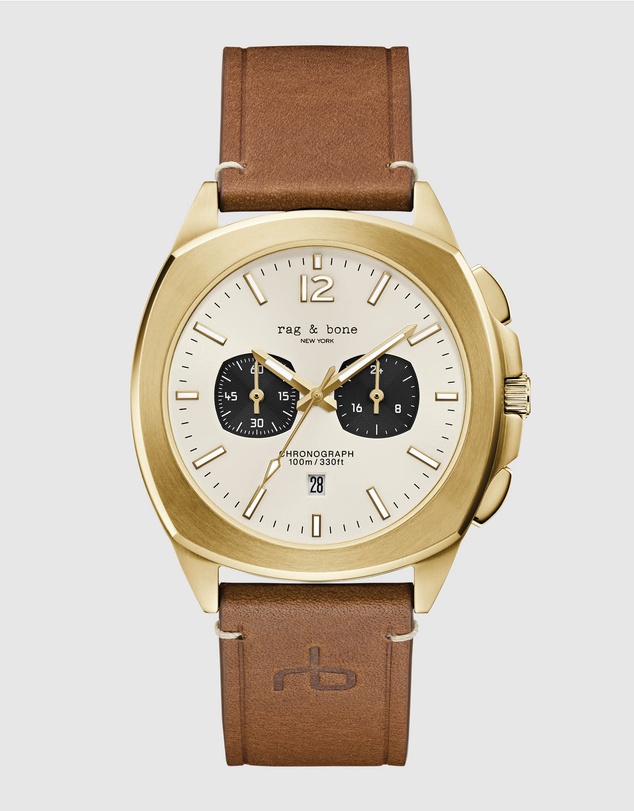 rag & bone - Bleeker Chronograph Mens Leather Strap Watch