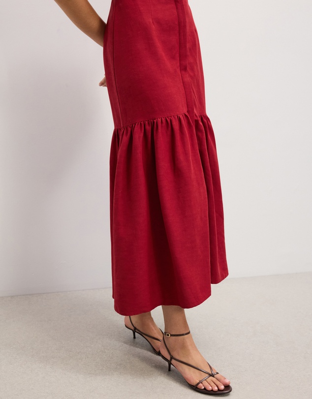 The Fated - Maren Puff Sleeve Midi Dress