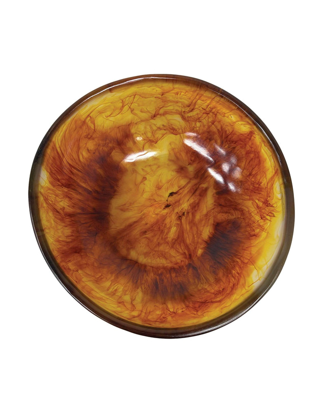 Urban Attitude - Urban Attitude RAQS Salad Bowl Height: 11.5cm, Width: 29.5cm, Length: 31cm - Burnt Amber