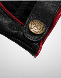 DENTS - Suited Racer Touchscreen Leather Driving Gloves w/ Wristwatch Cut-Out