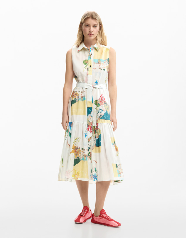 Desigual - Shirt dress postcards