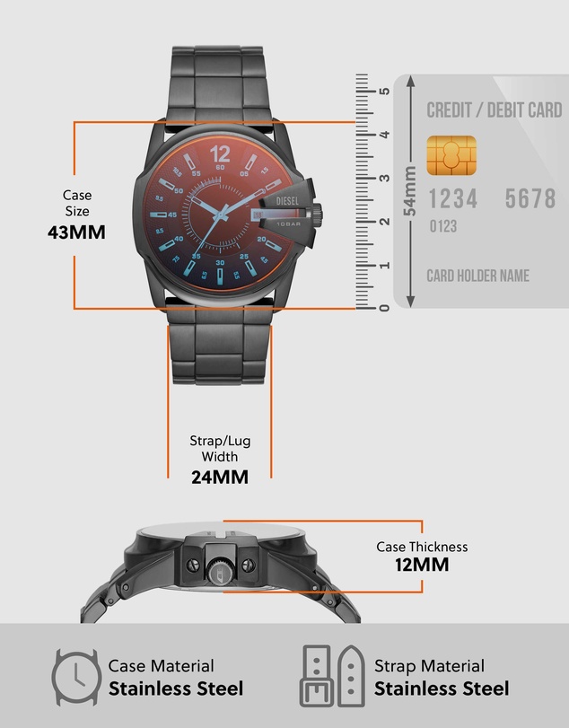 Diesel - Diesel Master Chief Gunmetal Watch DZ1965