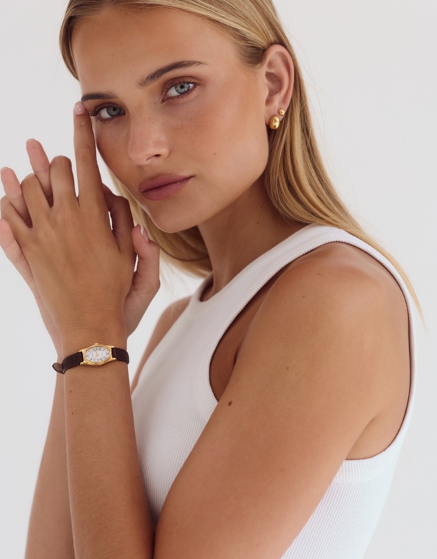 CENDRE - Emmeline Watch White Espresso Croc
