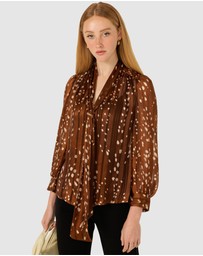 SACHA DRAKE - Hazel Tie Front Blouse