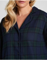 Hunkemoller - Long Sleeve Flannel Twill Check Shirt